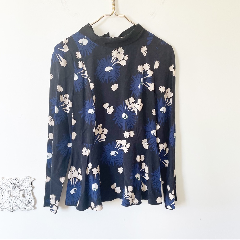 Marni Silk Floral Peplum Blouse 42/6